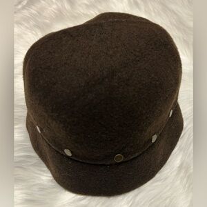 August Hats Brown Wool Blend Bucket Hat